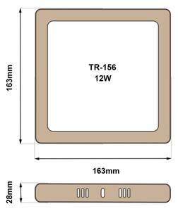 LED Stropné svietidlo BLOCK LED/12W/230V 4200K 16,3x16,3 cm hnedá