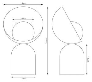 Stolová lampa BOTO 1xG9/8W/230V sivá