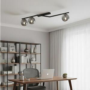 Stropné svietidlo NATON 3xE14/10W/230V čierna/dymová