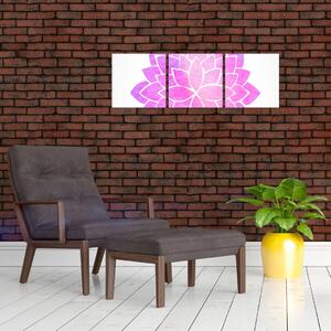 Obraz: ružová mandala (Obraz 90x30cm)