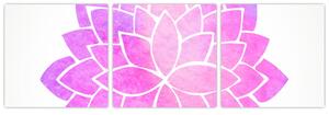 Obraz: ružová mandala (Obraz 90x30cm)