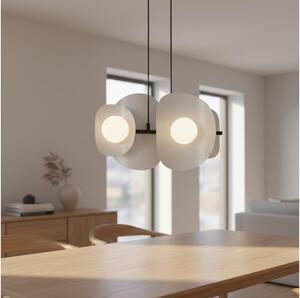Luster na lanku ELEMENTI 4xG9/8W/230V sivá