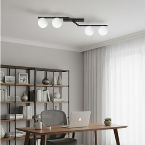 Stropné svietidlo NATON 4xE14/10W/230V čierna/biela