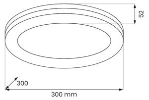 LED stropné svietidlo do kúpeľne MARLON LED/36W/230V pr. 30 cm IP54 biela