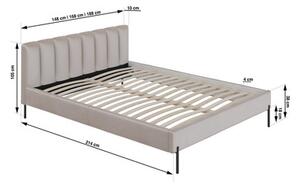 Čalúnená posteľ MILAN rozmer 140x200 cm Béžová
