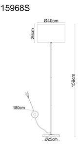 Globo 15968S - Stojacia lampa DELEON 1xE27/60W/230V