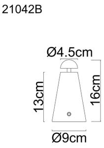 Globo 21042B - LED stmievateľná dotyková nabíjacia stolná lampa LIVA LED/1,2W/5V 1200 mAh