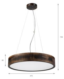 Brilagi - LED závesný luster na lane CARVALHO SMOKEY 3xE27/60W/230V dub pr. 47,5 cm