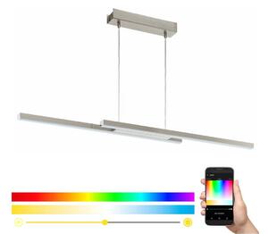 Eglo 33232 - LED RGBW stmievateľný luster na lanku FRAIOLI-C LED/34W/230V matný chróm