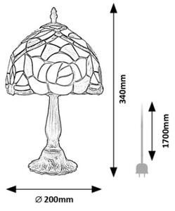 Brilagi - Tiffany vitrážová stolná lampa GARLAN 1xE14/40W/230V
