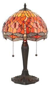 Endon 64092 - Stolná lampa Tiffany DRAGONFLY 2xE27/60W/230V priemer 30 cm