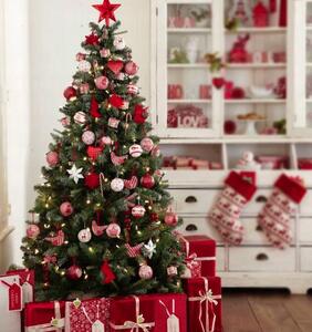 Nádherný umelý vianočný stromček smrek klasický 220 cm Zelená
