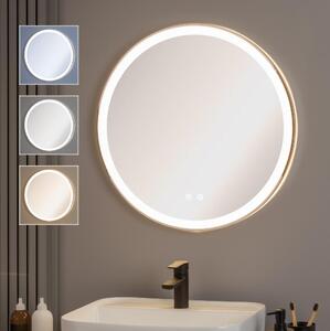 Brilagi-LED stmievateľné vyhrievané zrkadlo s podsvietením, hliníkový profil ALU PRO LED/18W/230V, priemer 60 cm, IP44, lesklý chróm