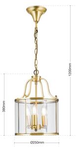 Orion - Luster na reťazi BRUNO 3xE14/40W/230V pr. 25 cm zlatá