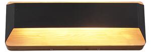 Nástenné svietidlo čierne 35 cm vrátane LED 3-stupňovo stmievateľné - Tyko