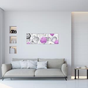 Moderný obraz ružových kvetov (Obraz 90x30cm)