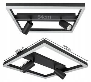 LED Stropné svietidlo LED/38W/230V + 2xGU10/30W čierna