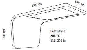 Tunto Butterfly 3/1049-30 Nástenná lampa, orech
