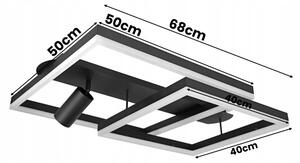 LED stropné svietidlo LED/38W/230V + 1xGU10/30W čierne