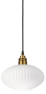Luster na lanku HECTOR 1xE27/15W/230V biela/mosadz pr. 25 cm