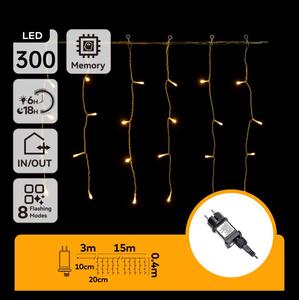 Aigostar - vonkajšia LED vianočná reťaz 300xLED/6W/230V/8 funkcií 15x0,4m IP44 teplá biela