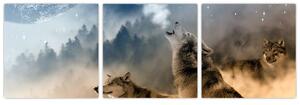 Obraz - vyjící vlci (Obraz 90x30cm)