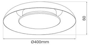 LED stropné svietidlo PIATTINO LED/30W/230V 3000/4000/6000K priem. 40 cm čierna/zlatá