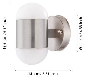Eglo 75392 - LED vonkajšie nástenné svietidlo MEROLA 2xLED/3,7W/230V IP44, matný chróm