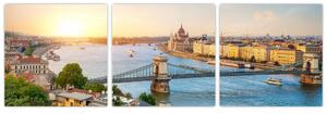 Obraz Budapešť - výhľad na rieku (Obraz 90x30cm)