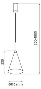 Závesné svietidlo na lanku CAPITAL 1xGX53/15W/230V pr. 17 cm béžové