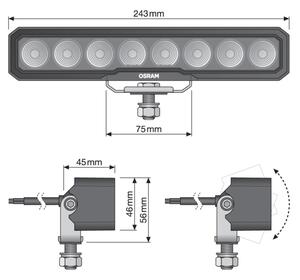 Osram-LED bodové svietidlo pre automobily LIGHTBAR WL VX250-WD LED/36W/12/24V 6000K