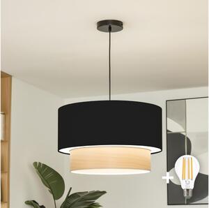 Brilagi - LED luster na lanku CERIA 1xE27/40W/230V priemer 50 cm čierna/béžová