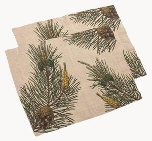 Ľanové prestierania Pine, 2 ks
