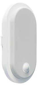 LED vonkajšie nástenné svietidlo s pohybovým čidlom OVAL LED/10W/230V IP65 biele
