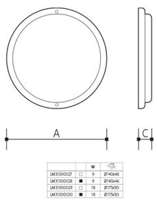 LED vonkajšie nástenné svietidlo LED/9W/230V IP54 čierne