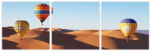 Obraz - teplovzdušné balóny v púšti (Obraz 90x30cm)