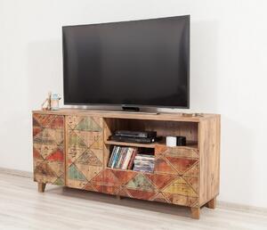 Hanah Home TV stolík Marina Mila II 160 cm borovica atlantická/viacfarebný