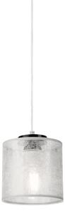 Luster na lanku ROSA 1xE27/60W/230V čierna/šedá