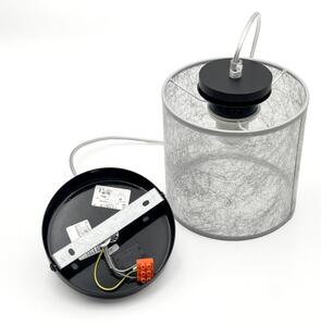 Luster na lanku ROSA 1xE27/60W/230V čierna/šedá