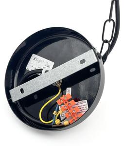Závesný luster ROSA na reťazi, 3xE27/60W/230V, čierna/šedá
