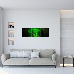 Zelená moderná abstrakcie (Obraz 90x30cm)