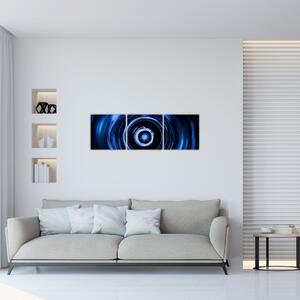 Modrý abstraktný obraz (Obraz 90x30cm)