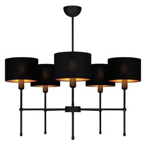 Luster na tyči MADELA 5xE14/40W/230V čierna