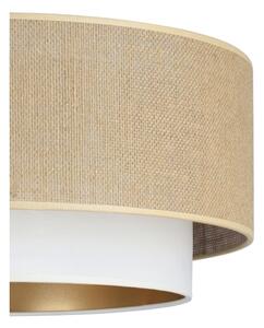 Závesný luster na lanku SARTA 1xE27/60W/230V pr. 45 cm biela/juta