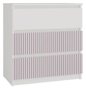 Topeshop M3 FR PINK, Ružová, Biela, 3 zásuvka/zásuviek, Drevotrieskové dosky, 700 mm, 400 mm, 750 mm