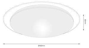 LED stmievateľné stropné svietidlo SONIC LED/24W/230V 3000-6000K priemer 40 cm biele + diaľkové ovládanie