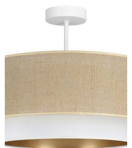Prisadené stropné svietidlo SARTA 1xE27/60W/230V pr. 45 cm biela/juta