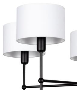 Luster na tyči MADELA 5xE14/40W/230V biela/čierna