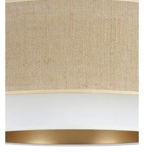 Závesný luster na lanku SARTA 1xE27/60W/230V pr. 45 cm biela/juta