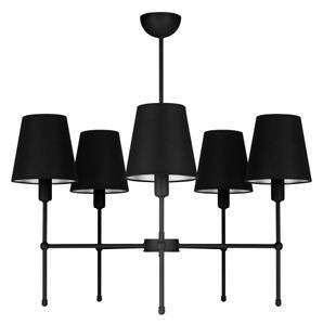 Luster na tyči MADELA 5xE14/40W/230V čierna